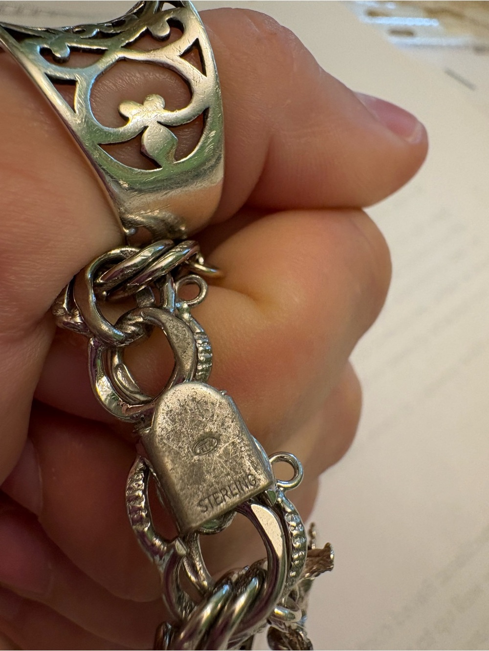 Vintage Sterling Silver Charm Bracelet With 11 Charms - Picture 4 of 5